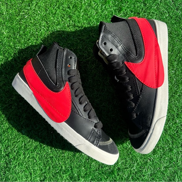 Nike Blazer Mid 77 Jumbo Black / Bright Crimson / Sail - Picture 8 of 8